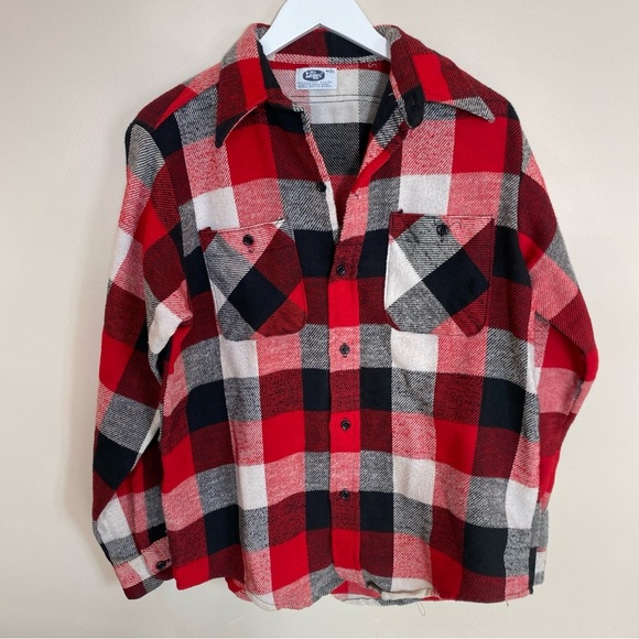 Mr Leggs Other - Vintage Mr Leggs Flannel Button Down Medium Black Red White